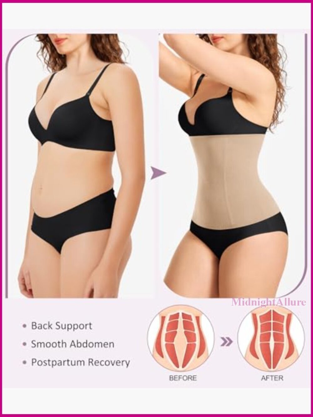 Women's Waist Trainer Corset Shapewear Tummy Control Body Shaper Cincher - Picture 4 of 6